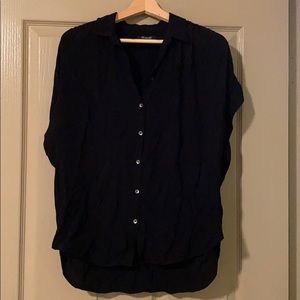 Black Madewell Central Drapey Shirt